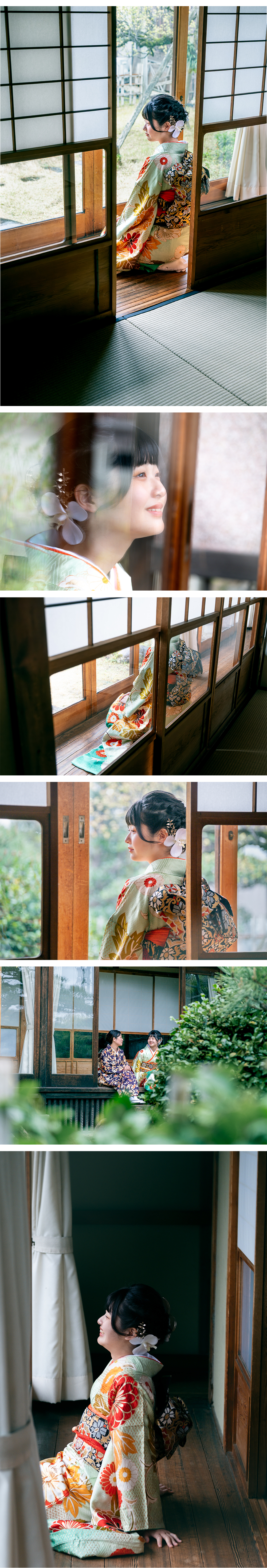 愛知県の日本庭園が広がる古民家で雰囲気ある成人式の前撮り