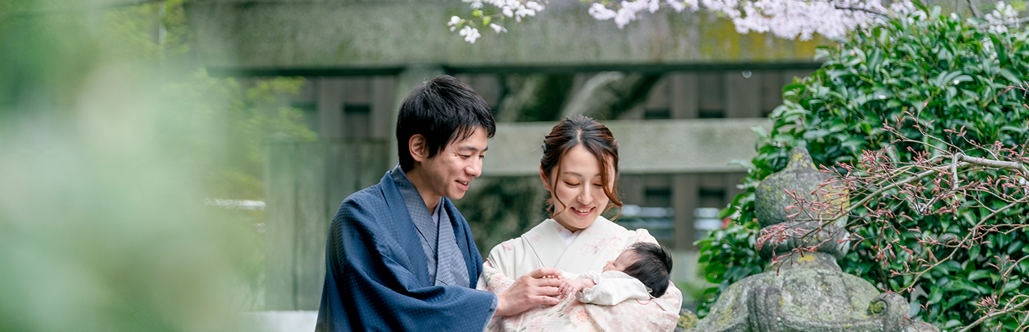 お宮参り、100日祝い、お食い初めムービー＆写真撮影プラン